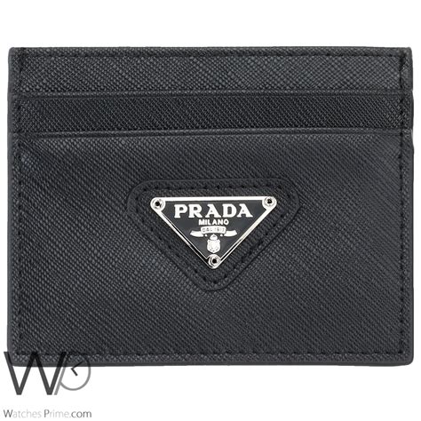 prada mens card holder wallet|Prada wallet price list.